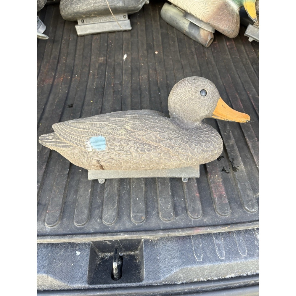 Flambeau Floating Mallard Duck Decoys w Line & Anchor‎ Female Made In USA Decor
